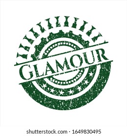 Green Glamour distressed rubber grunge texture stamp