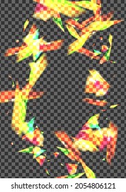 Green Glare Background Transparent Vector. Bokeh Year Texture. Blur Clean Wallpaper. Bright Special. Shimmer Energy Illustration.