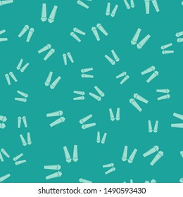Green Glass of beer icon isolated seamless pattern on green background.  Vector Illustration