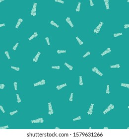 Green Glass of beer icon isolated seamless pattern on green background.  Vector Illustration