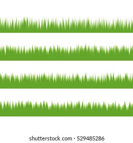 green glass borders set on isolate background or big green glass with layer style, vector illustration