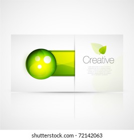 Green glass design template