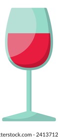 green glass with red wine