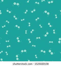 Green Glasses icon isolated seamless pattern on green background. Eyeglass frame symbol.  Vector Illustration