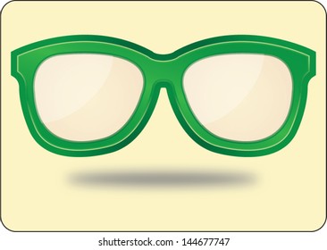 green glasses vector