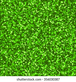 Green Glitter Abstract seamless pattern. Sparkles on Dark Green Backdrop. Digital print for interior design and textile industry. Background vector illustration.