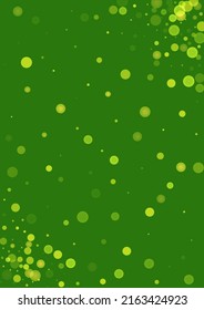 Green glitter on a green background. Explosion of confetti. Vector festive background. Summer, spring print. Abstract element of design for new year, christmass, birthday, wedding card, banner, poster