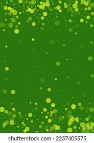 Green glitter on a green background. Explosion of confetti. Vector festive background. Summer, spring print. Abstract element of design for new year, christmass, birthday, wedding card, banner, poster