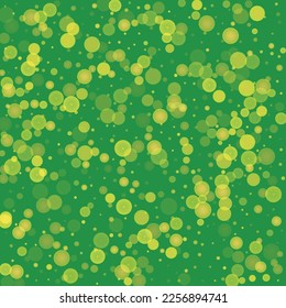 Green glitter on a green background. Explosion of confetti. Vector festive background. Summer, spring print. Abstract element of design for new year, christmass, birthday, wedding card, banner, poster