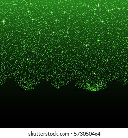 Green Glitter Stardust Background Vector Illustration Stock Vector ...