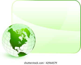 Grüner Globus mit unscharfem Hintergrund Original Vektorgrafik