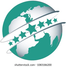 Green Globe Designed Logo for Business