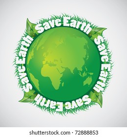 Green globe eco background