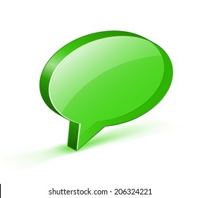 Green glossy bubble. Vector illustrations