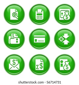 Green glossy buttons 14