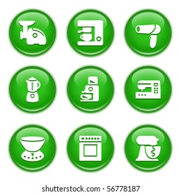Green glossy buttons 19