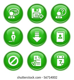Green glossy buttons 2