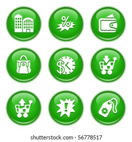 Green glossy buttons 26