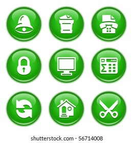 Green glossy buttons 7