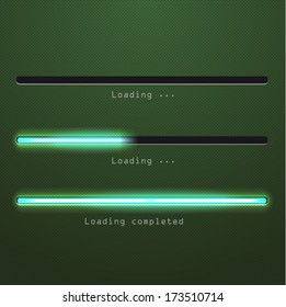 green glossy download.Vector illustration for your design.