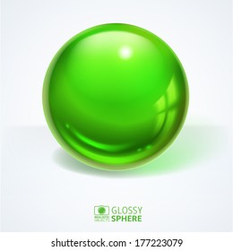 Green glossy sphere