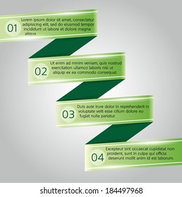 Green glossy stripe with three different options.