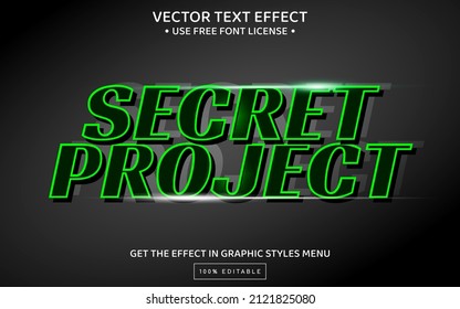 Plantilla de efecto de texto editable 3D de brillo verde