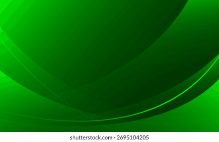 Fundo de onda abstrata brilhante verde. Ilustração vetorial