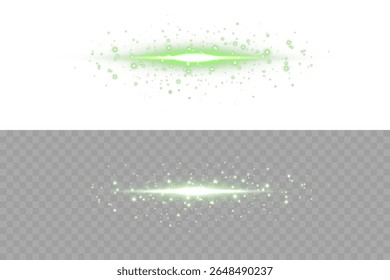 Linha de brilho verde com feixe horizontal, brilho suave e luz futurista. Perfeito para gráficos em movimento, transições de HUD, sobreposições de ficção científica, efeitos de velocidade ou apresentações de design digital