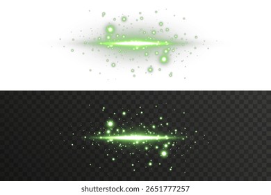Linha de brilho verde com feixe horizontal, brilho suave e luz futurista. Perfeito para gráficos em movimento, transições de HUD, sobreposições de ficção científica, efeitos de velocidade ou apresentações de design digital
