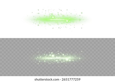 Green glowing line with horizontal beam, soft flare glow, and futuristic light shine. Perfect for motion graphics, HUD transitions, sci-fi overlays, speed effects, or digital design presentations