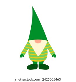 Green gnome with shamrocks for St. Patrick's Day	