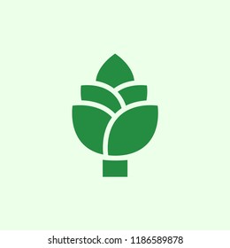 Green go vegan icon vector