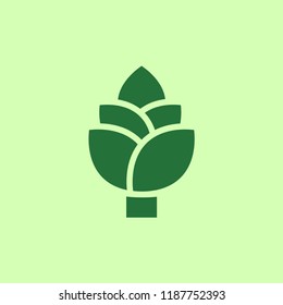 Green go vegan icon vector