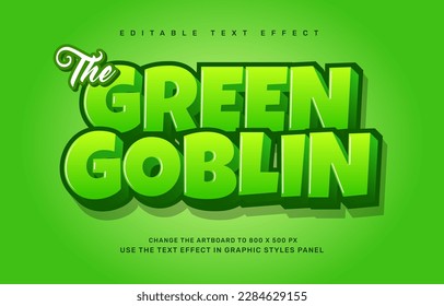 The green goblin editable text effect template