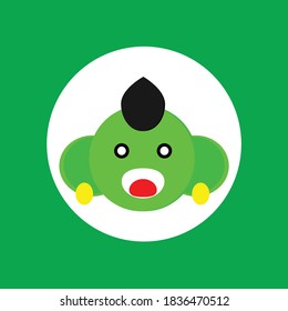 Green goblin face vector illustration design