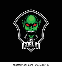 Green Goblin Mascot Logo, Green Goblin Illustration