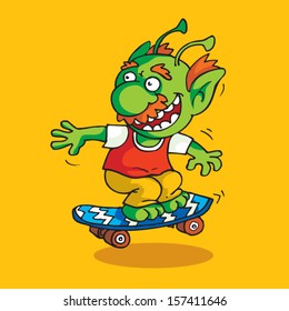 Green Goblin Skateboarding