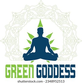 GREEN GODDESS T SHIRT DESIGN  GREEN GODDESS LOGODESIGN VICTOR