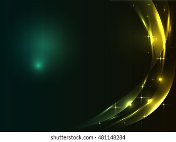 green and gold abstract background