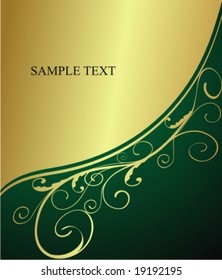 green and gold background