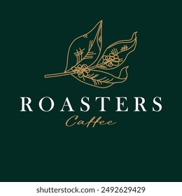 Green and gold colour of coffee logo
-Explanation: vector coffee in green and gold style
-Function: Logo, brand, or tattoo
-Type: Vector Illustration