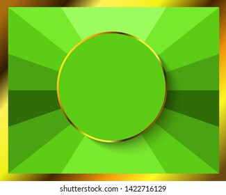 Green gold empty greeting card