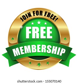 Green Gold Free Membership Badge