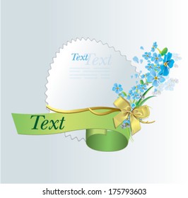 green and gold gift bows with spring flowers