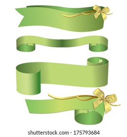 green and gold gift bows with spring flowers