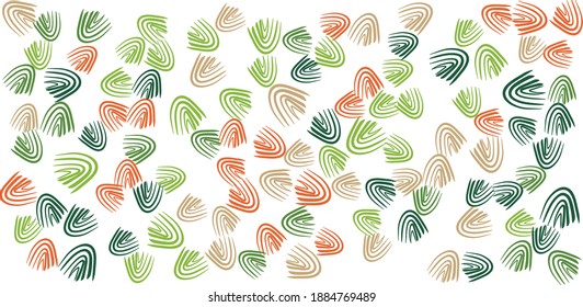Green gold grey floral pattern background. Hand-drawn vector design for greeting cards. Trendy abstract square Winter Holidays art templates. Suitable for social media post, mobile apps, banner design