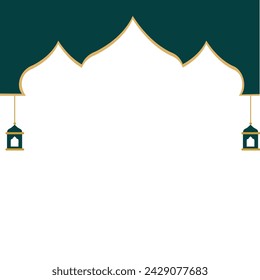 Green and Gold Islamic Header