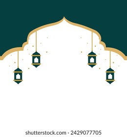 Green and Gold Islamic Header