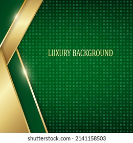 Green and gold luxury background. Vector illustration.